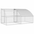 vidaXL Klietka pre sliepky 2 ks Strieborná 400 x 200 x 200 cm