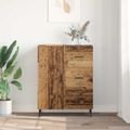 vidaXL Servírovacia skriňa so zásuvkou Staré drevo 69,5 x 34 x 90 cm
