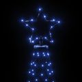 vidaXL Vianočný stromček s kovovým stĺpikom 500 LED, modrý 3 m