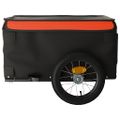 vidaXL Vozík za bicykel, čierno oranžový 30 kg, železo
