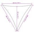 vidaXL Slnečná plachta 160 g/m² trojuholníková svetlosivá 3x3x3 m HDPE