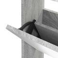vidaXL Botník so zrkadlom 3-poschodový sivý sonoma 63x17x102,5cm