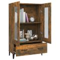 vidaXL Kredenc dymový dub 70x31x115 cm spracované drevo