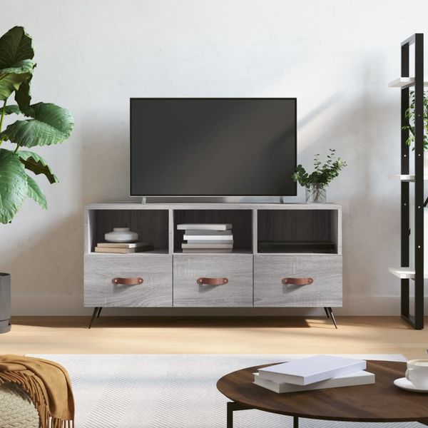 vidaXL TV skrinka sivý dub sonoma 102x36x50 cm kompozitné drevo