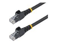 Prepojovací kábel - RJ-45 (M) do RJ-45 (M) - 10 m - UTP - CAT 5e - prevedenie bez hrbolčekov - čierna