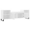 vidaXL TV skrinka biela 160x35x55 cm spracované drevo