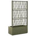 vidaXL Záhradný kvetináč s trellis Zelená 80 x 36 x 140 cm PP