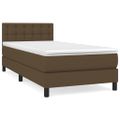 vidaXL Posteľný rám boxsping s matracom hnedý 90x200 cm látka