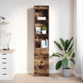 vidaXL Highboard Dub dymový 37,5x35x180 cm Upravené drevo