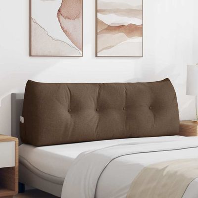 vidaXL Poduška na chrbát Hnedá 140 x 24 x 50 cm látka