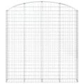vidaXL Oblúkový gabionový kôš 200x30x200/220 cm pozinkované železo