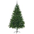 vidaXL Vianočný stromček s 300 LED-i so stojanom Zelená 180 cm PE
