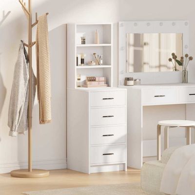 vidaXL Highboard so zásuvkou Biela 40 x 41 x 135 cm Kompozitné drevo