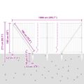 vidaXL Hexagonálny plot s stĺpom 10 x 1,6 m PVC potiahnutá oceľ Sivá