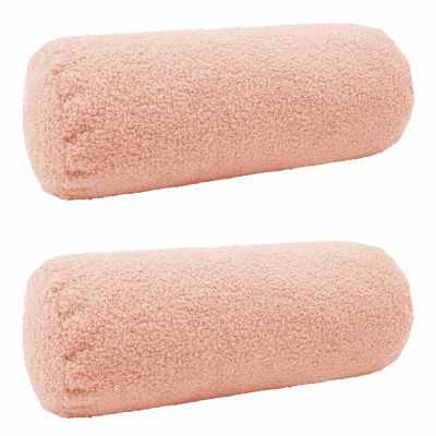 vidaXL Poťah na podložku 2 pcs HEERLEN Ružová Ø 15 x 40 cm Bouclé