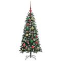 vidaXL Umelý vianočný stromček Zelená 120 cm PVC, plast a oceľ