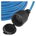 Predlužovací kábel Weatherproof EMOS P01410W spojka 10 m / modrý / silikon / 1,5 mm2