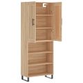 vidaXL Vysoká skrinka dub sonoma 69,5x34x180 cm spracované drevo