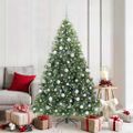 vidaXL Umelý vianočný stromček s 300 LED-i Zelená 180 cm PE a PVC