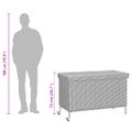 vidaXL záhradný úložný box s kolieskami zmiešaná béžová 110x55x73 cm