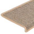 vidaXL Samolepiace nášľapy na schody sisalové 15 ks 65x21x4 cm