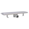vidaXL Rovný sprchový odtok s vlnkami, 530x140 mm, nerezová oceľ
