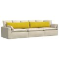 vidaXL Vankúše na pohovku 2 pcs Žltá 145 x 40 cm Kordúrová tkanina