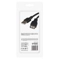 Kábel USB 2.0 A/M – A/F 2m, čierny, EMOS S70201