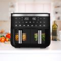TESLA AirCook DualZone Q450 XXL - multifunkčná duálna digitálna horúcovzdušná fritéza