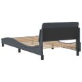 vidaXL Rám postele Dover tmavosivá 100x200 cm zamat