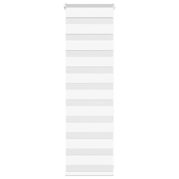 vidaXL Zebra roleta biela 50x100 cm šírka látky 45,9 cm polyester