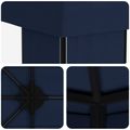 vidaXL Záhradný altánok 6 x 3 m Modrá Polyester a oceľ 190 gsm
