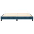 vidaXL Posteľný rám s boxspringom tmavomodrý 160x200 cm zamat