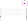 vidaXL Zvarené pletivo s podperami 10 x 0,8 m PVC potiahnutá oceľ
