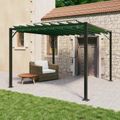 vidaXL Gazebo s lamelovou strechou 3 x 3 x 2,14 m Zelená