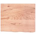 vidaXL Kúpeľňová doska bledohnedá 60x50x(2-4) cm ošetrený masív