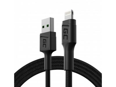 Green Cell KABGC21 rýchlonabíjací kábel Power Stream USB-A - Lightning 120cm pre Apple 2.4A