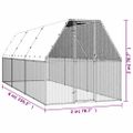 vidaXL Klietka pre sliepky 2x6x2 m pozinkovaná oceľ