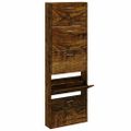 vidaXL Botník dymový dub 59x17x169 cm spracované drevo