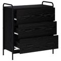 vidaXL Servírovacia skriňa Čierny dub 97 x 33 x 81 cm Kompozitné drevo