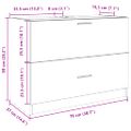 vidaXL Skrinka pod umývadlo biela 78x37x59 cm kompozitné drevo