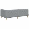 vidaXL Rohový rám postele Svetlosivá 100 x 200 cm látka