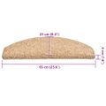 vidaXL Schodové rohože 30 ks 65x21x4 cm zlaté polkruhové veľké
