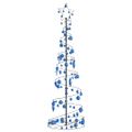 vidaXL LED vianočný stromček s ozdobami 120 LED teplá biela 180 cm