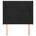 vidaXL Čelo postele so záhybmi čierne 93x16x118/128 cm zamat