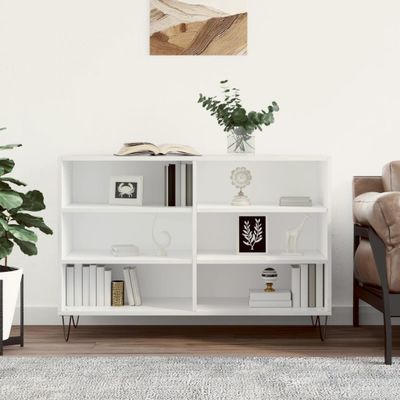 vidaXL Komoda, lesklá biela 103,5x35x70 cm, kompozitné drevo
