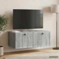 vidaXL Nástenná TV skrinka Nástenný Sivá sonoma 78,5 x 41 x 30 cm