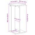 vidaXL Stojan na rastliny 2 ks Dymový dub 25 x 25,5 x 60,5 cm