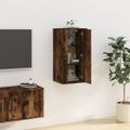 vidaXL Nástenná TV skrinka dymový dub 40x34,5x80 cm