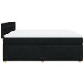 vidaXL Posteľný rám boxspring s matracom čierny 180x200 cm látka